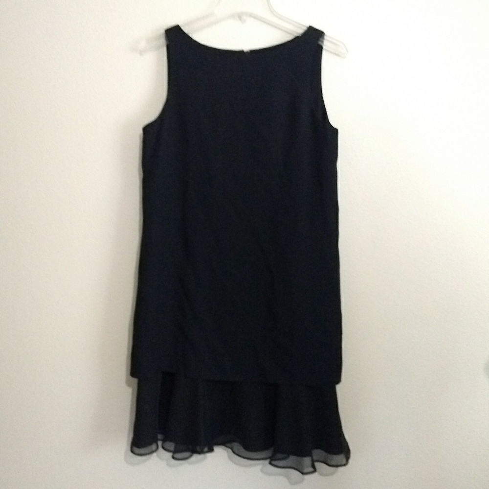 5/$25 Ambria Black Dress Tulle Ruffle Hem 8P